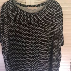 Loft black & white top